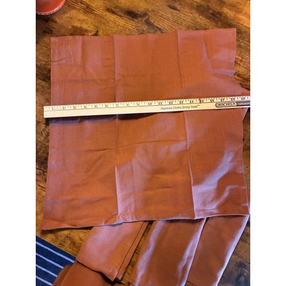 DII Cloth Napkins Unisex 18x18 Terracotta Excellent Set of 6 Cotton Woven Solid